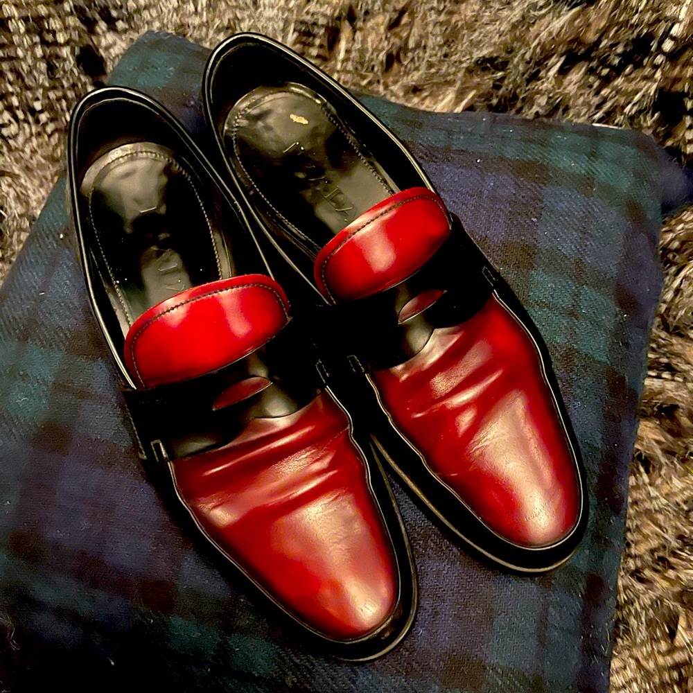 Prada Mens Bardeux Penny loafers